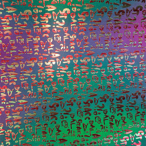 现货反光幻彩涤纶面料彩色字母箱包手袋服装革辅料特殊装饰批发