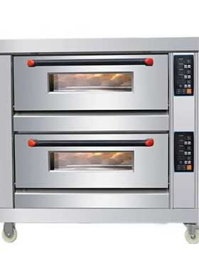 商用电烤箱24款二层四盘110-540V全304不锈钢烘焙烤炉智能电脑版