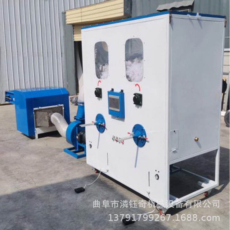 充子丝绵化纤棉开棉机双工U型枕充棉机决LY-100明位枕头填机