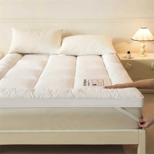 跨境加厚酒店家用羽丝绒床垫子床褥软垫被铺底学生宿舍榻榻米褥子