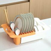 家用厨房水槽置物架伸缩沥水架碗筷收纳沥水篮洗菜盆碗碟盘沥水盆