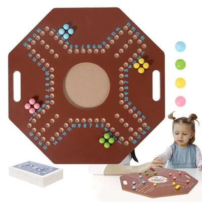 Beads Chess Board Game Folding Wooden Strategy Board Games T