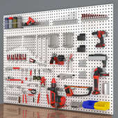 工具挂板方孔洞洞板烘焙挂架收纳架挂钩汽车美容挂墙板五金展示架