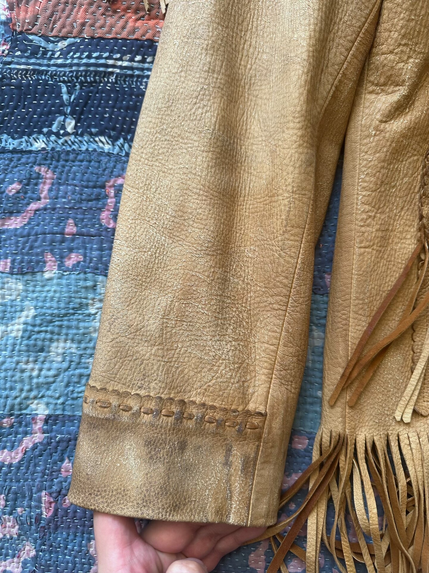 Polo Ralph Lauren Vintage Suede Fringe Jacket — back