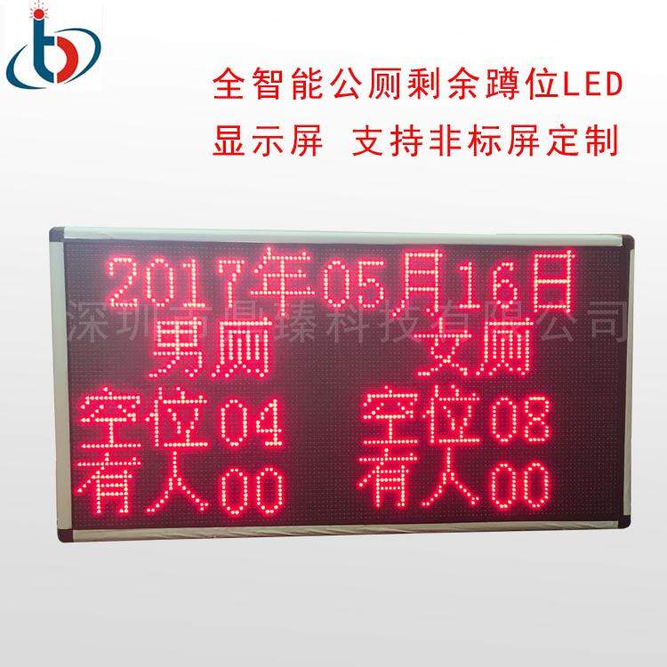 智慧公厕系统厕所人流量统计环境监测蹲位状态感应器LED显示屏
