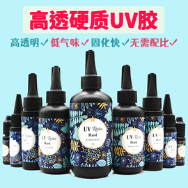 uv胶水晶滴胶流麻流沙猫爪手工，diy干花手机壳，贴膜高透明(高透明)耳环戒指