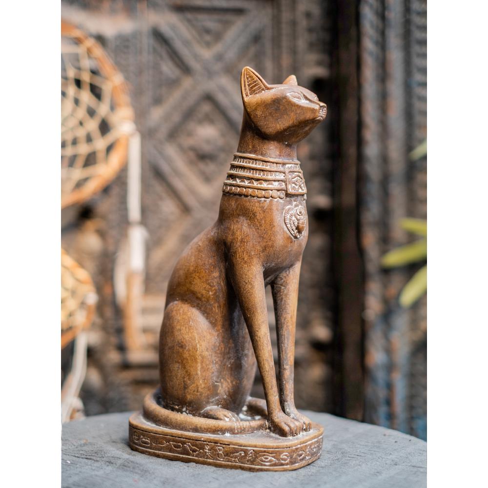 掬涵埃及猫招财猫中古摆件树脂客厅覆古摆设书房玄关装饰乔迁礼物