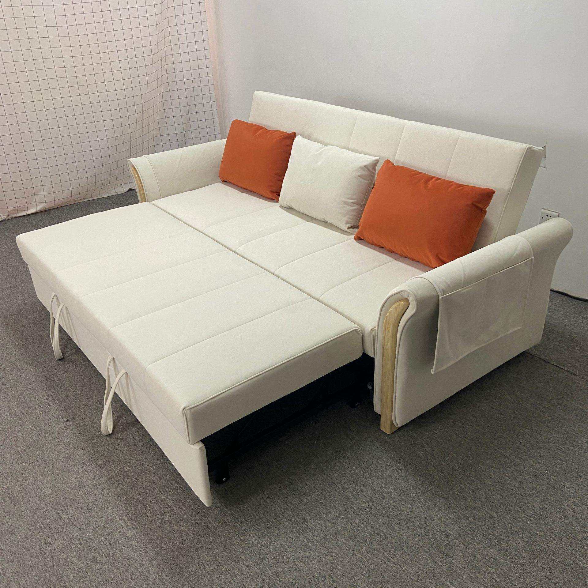 多功能组合沙发床 客厅布艺可拆洗现代简约转角两用可储物沙发