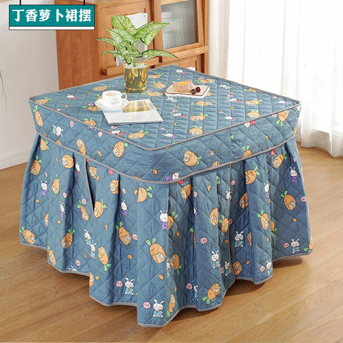 麻将机桌烤火罩桌子新款桌面暖炉餐桌油桌方桌方形冬季茶几桌布