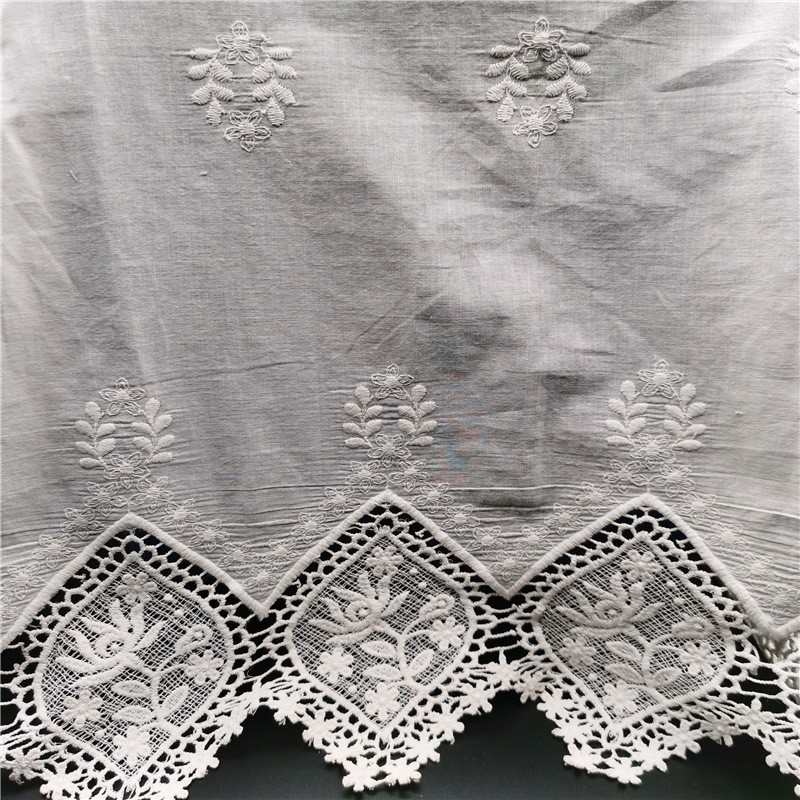 现货供应 全棉9088水溶刺绣 2024新款女装 全棉花边绣花面料