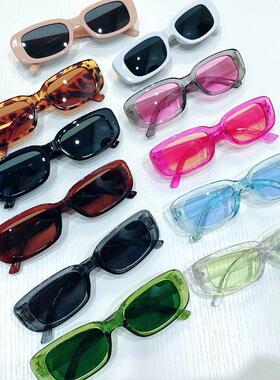 Small Rectangle Sunglasses Women Oval Vintage Brand Designer