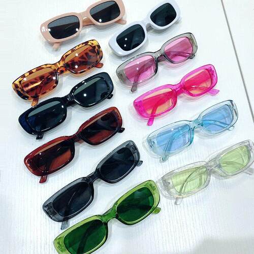 Small Rectangle Sunglasses Women Oval Vintage Brand Designer