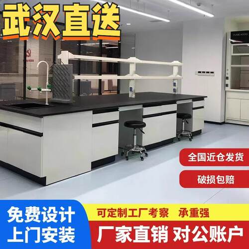 武汉实验室工作台钢木实验台化学实验桌全钢PP化验室边台通风整体