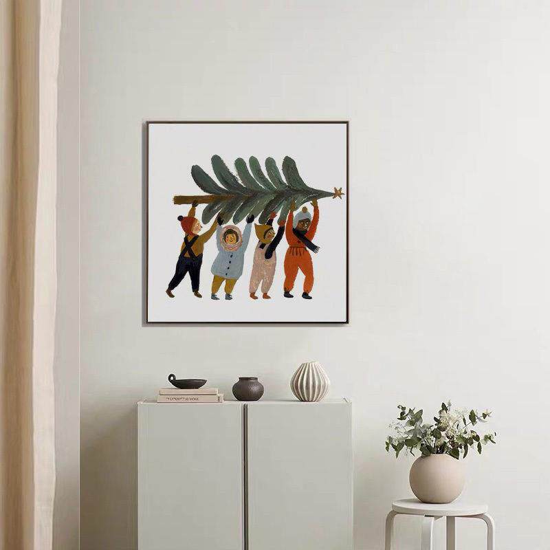 北欧复古小众插画人物装饰画民宿咖啡店文艺挂画卧室房间床头壁画