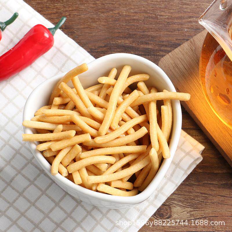 全自动咪虾条点心面生产加工设备油炸面食生产线休闲食品膨化机