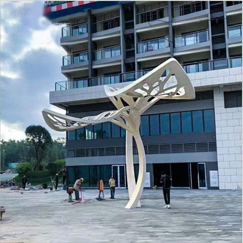 不锈钢月亮圆环雕塑大型不锈钢工艺品景观摆件 户外校园广场雕塑