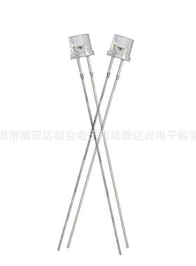 高亮f5平头白发红5mm平头红灯指示灯红光短脚直插式led灯珠二极管