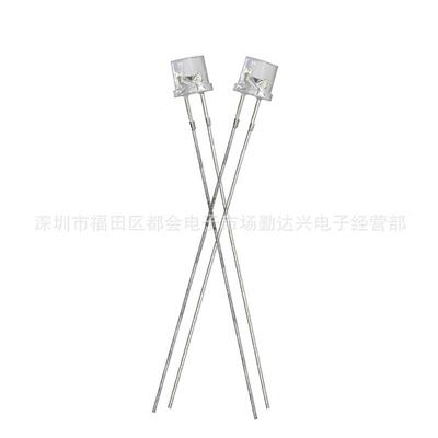 3mm平头白发红灯 LED3mmLED F3平头灯珠 直插式led二极管