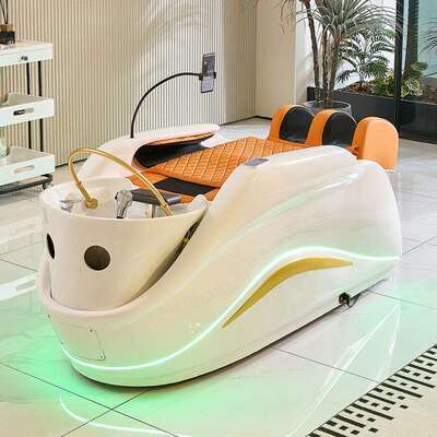 高端品质网红潮店智能电动按摩洗头床Export quality shampoo bed