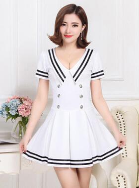 高档足浴技师制连服Nutica2风格衣裙女性205新修身足部按摩a桑拿