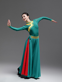 2023草原蒙古舞蹈服装演出服套装女民族舞蹈艺考练习服大摆裙