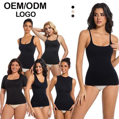 womens tummy control shapewear tank top scoop neck seamless
