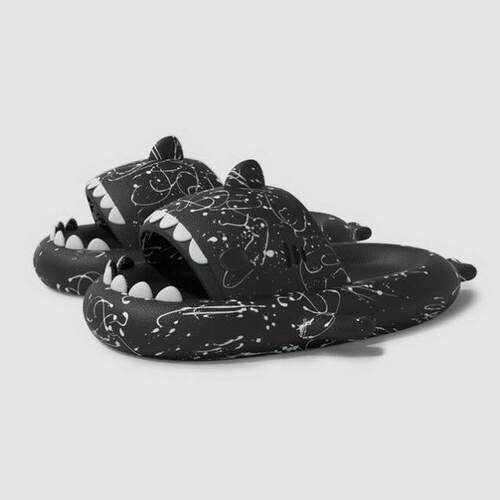 4CM Soft Man Women Shark Slippers Summer Beach Slides Anti-S