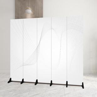 定做白色纯屏风隔断墙折叠移玄动办公室厅关现代家NO2用遮客挡板