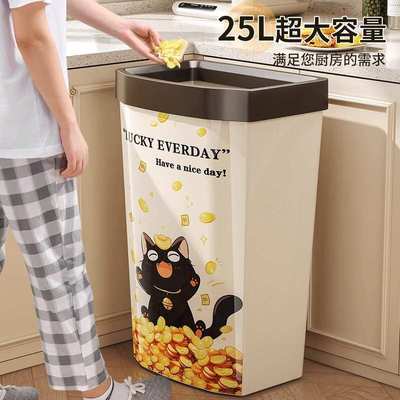 家用厨房垃圾桶2025新款大号大容量高颜值高筒免弯腰客厅室外专用
