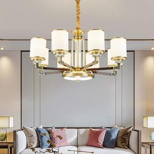 新客341中式 水晶餐 全铜代客厅吊灯现气简约创意大家用厅别墅个性