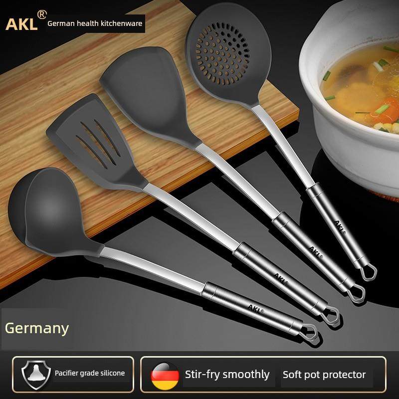 德国不粘锅专用铲不锈钢耐高温炒菜铲子家用汤勺漏勺煎铲硅胶锅铲