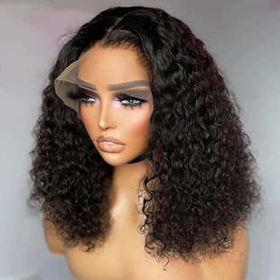 200Density Curly Human Hair Wigs 前蕾丝真人发humanhairwig