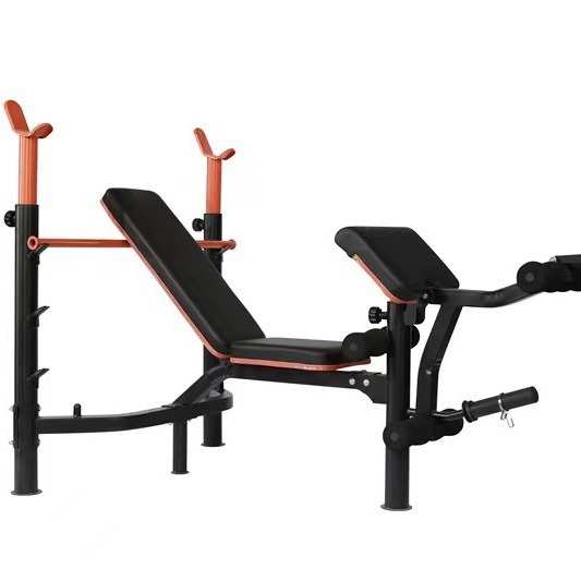 Weight Bench 健身杠铃卧推架室内多功能家用举重床外贸出口