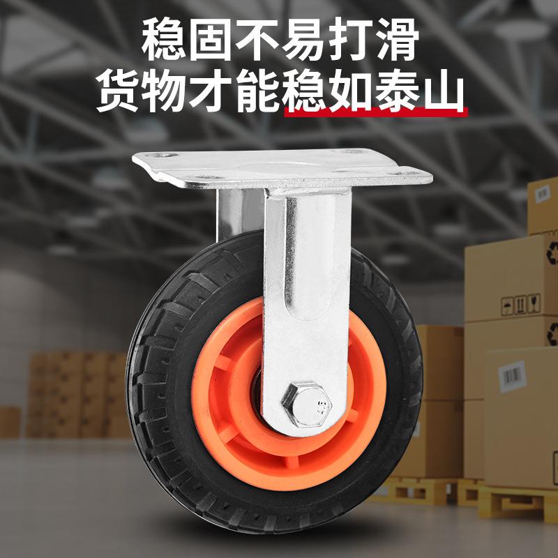 厂输佐致（收型重手推车万向轮子小推车定向轮运工车橡胶脚轮承重