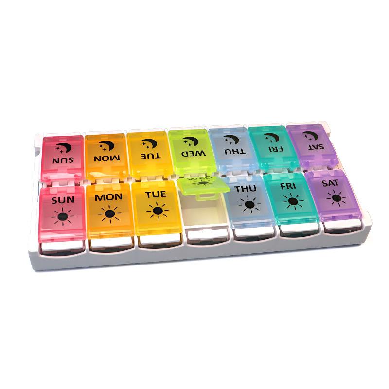 药丸分装钢琴按键药盒双排首饰盒