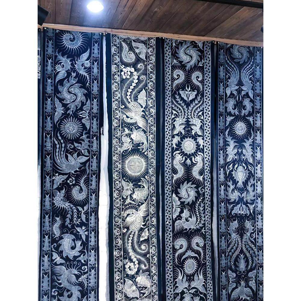 蜡染挂布贵州苗族纯手工墙画装饰布料桌旗工艺品装饰画桌布