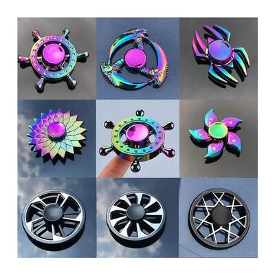 EDC Fidget Spinner Metal Toy Rainbow Spiner R118 Hand Spinne