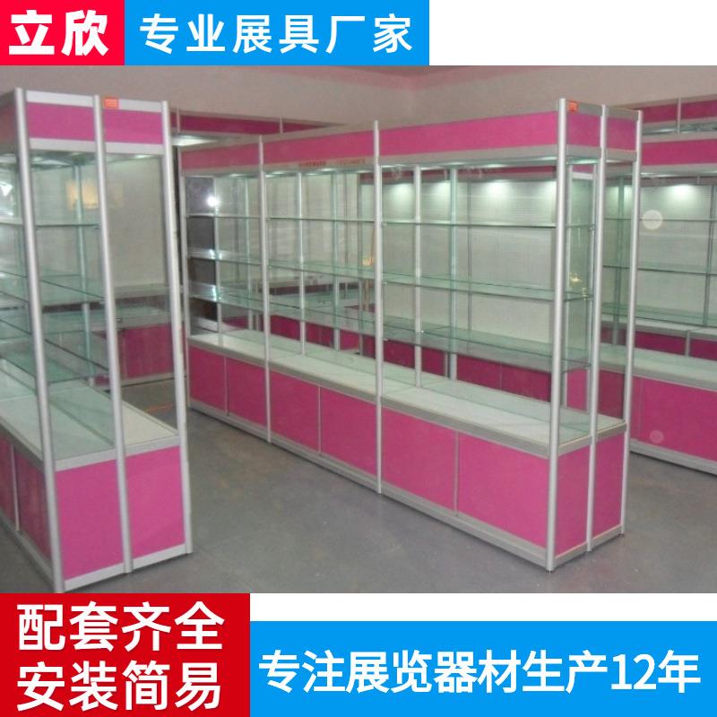 新款直销展览展会珠宝手机陈列展示柜 商店公司产品样品铝合金玻