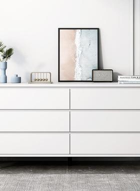 五斗柜用卧柜室SOF家靠墙落地储物置物柜式轻奢客厅边意五斗橱抽