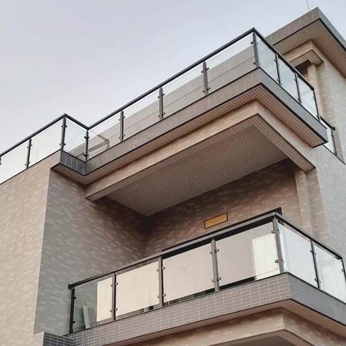 楼梯扶手立柱室内家用钢化玻璃栏杆农村自建房别墅极简不锈钢护栏