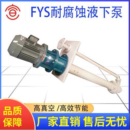 FYS工程塑料液下泵耐腐蚀化工液下泵边立式电动氟塑料腋下泵