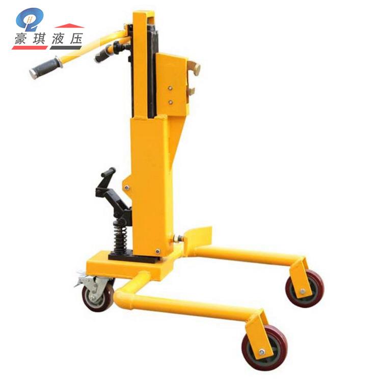 50kg脚踏式油桶倒料车U型三轮低位油桶搬运车液压油桶搬运车