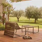 外闲沙发椅外室防水防137休晒庭院阳光户房藤编脚踏可躺露台阳台