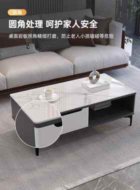 批板电柜茶合几组现代简约轻奢F97T8J68小视户型可伸缩地柜家岩用