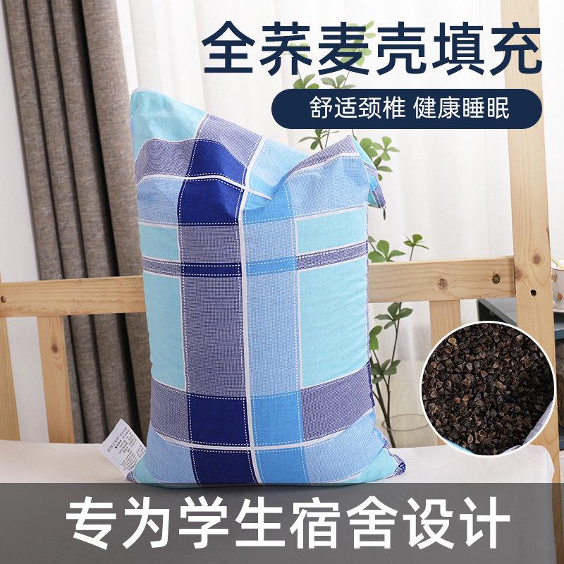夏季全荞麦壳枕头学生护颈椎睡眠单人宿舍男女荞麦皮枕芯一只装图片