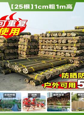 竹杆2米小竹竿蔬菜爬藤架种菜园搭架豆角架篱笆栅栏彩旗杆细竹子