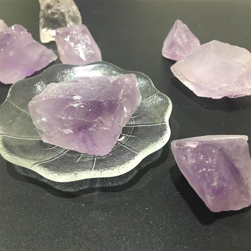 无火水晶扩香石 室内摆件粉晶原石 巴西黄水晶 2-4CM