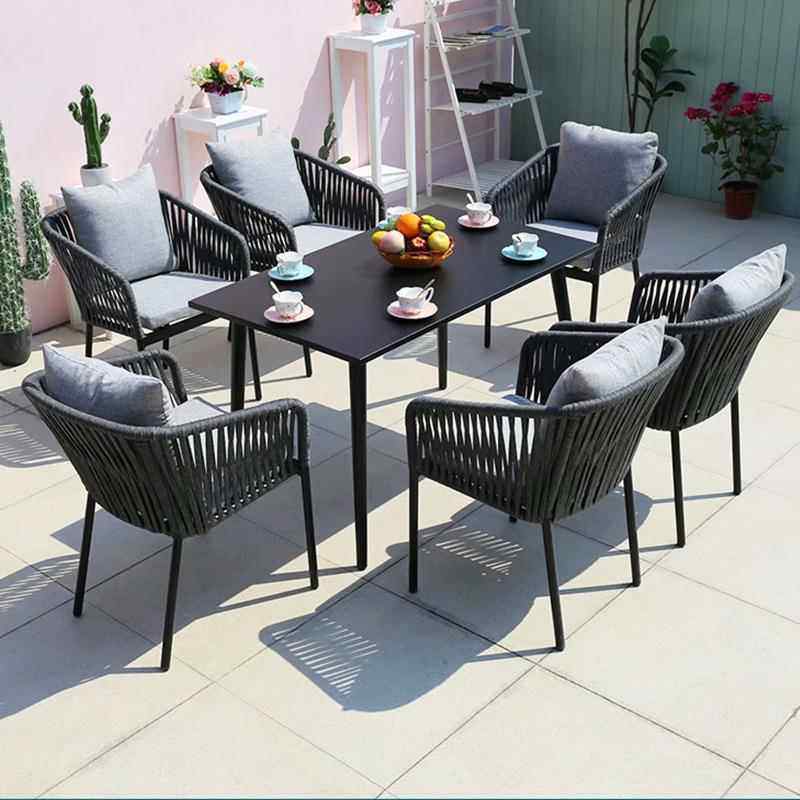 休户外庭院闲五藤椅件套北欧室外意咖啡厅绳编椅子酒店创防水防晒,商业/办公家具,商用藤编家具,淘宝优惠券,粉丝福利购,淘宝优惠卷