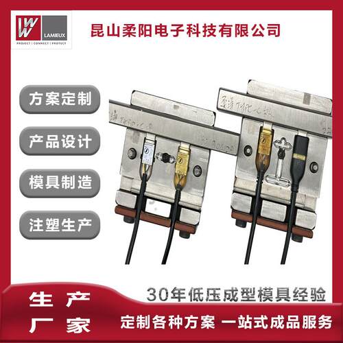 PA聚酰胺热熔胶电子汽车包胶保护模具TYPECUSB数据线设备精密模具
