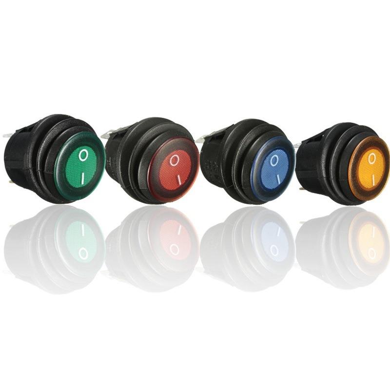 圆形水船型开关二脚二档X3脚灯二档带防水船型开防关KCD824891-10